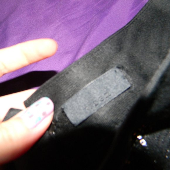 WREN Black & Silver Sequin Striped Mini Skirt - Picture 5 of 6